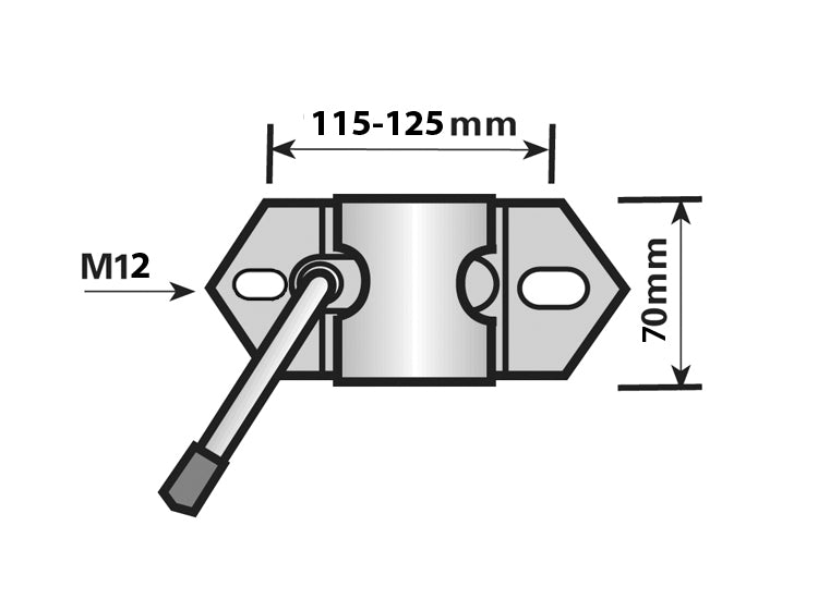 MP8121 48mm Medium Duty Clamp For 48mm Jockey Wheels