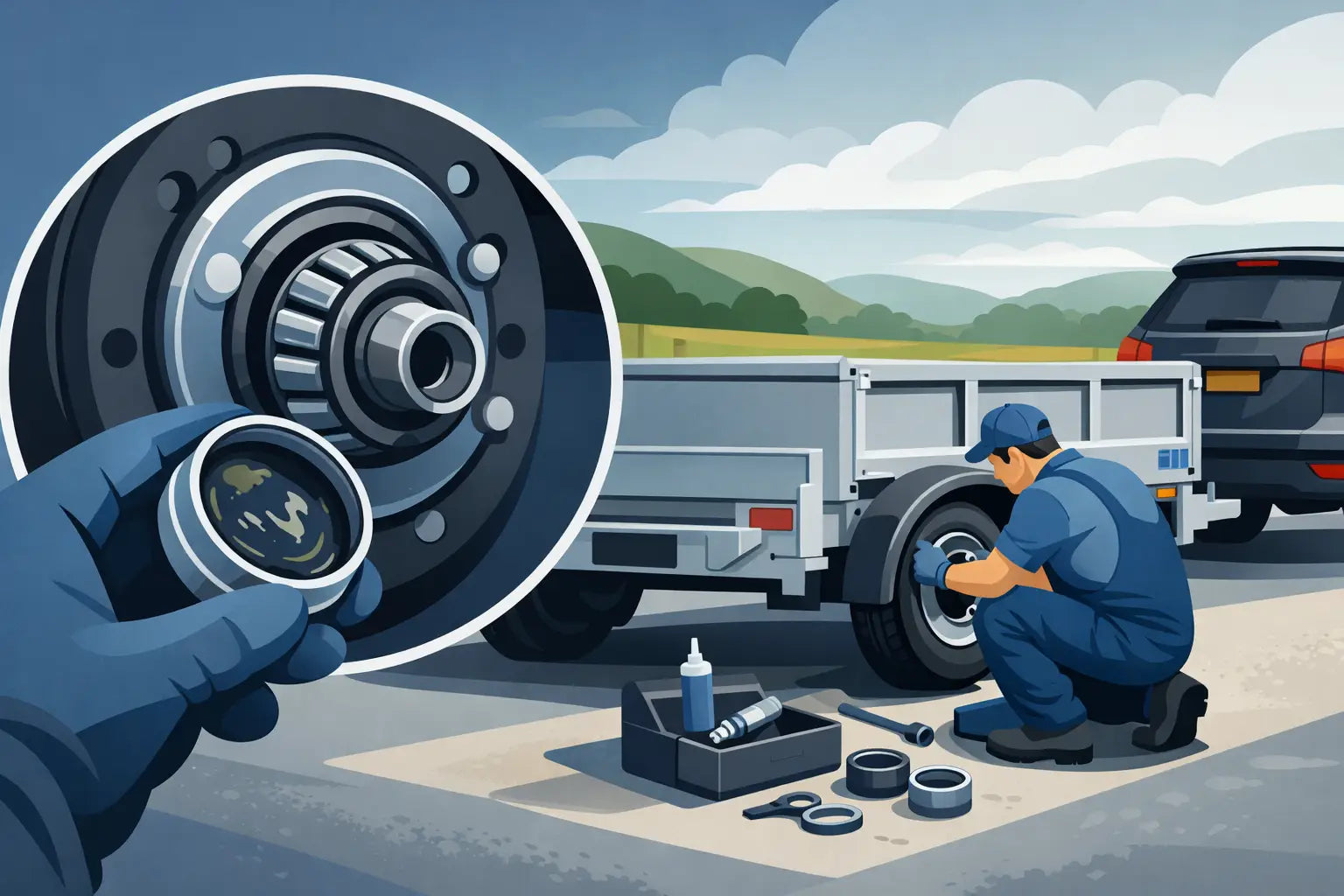Trailer Wheel Bearings: Signs and Service