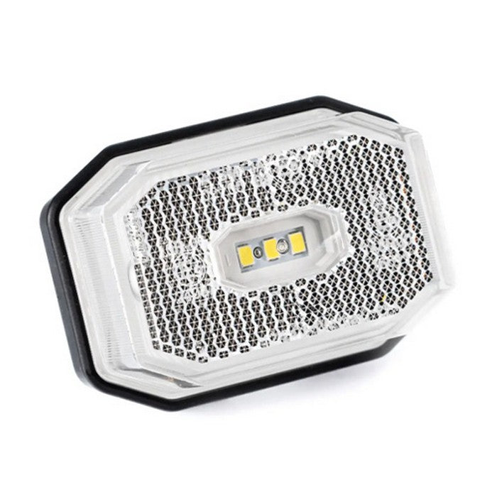 Fristom Compact Front Clear 12/36V LED Marker Lamp Surface Mounted