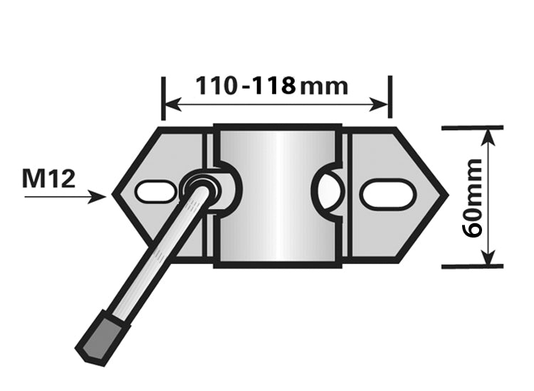 MP224 42mm Medium Duty Clamp For 42mm Jockey Wheels