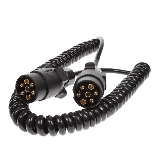 Suzi Cable Curly Suzi Cable 2.5m 7 Pin (M-M) – Towy Trailer Centre