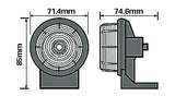 Britax round front marker (Bulbed)