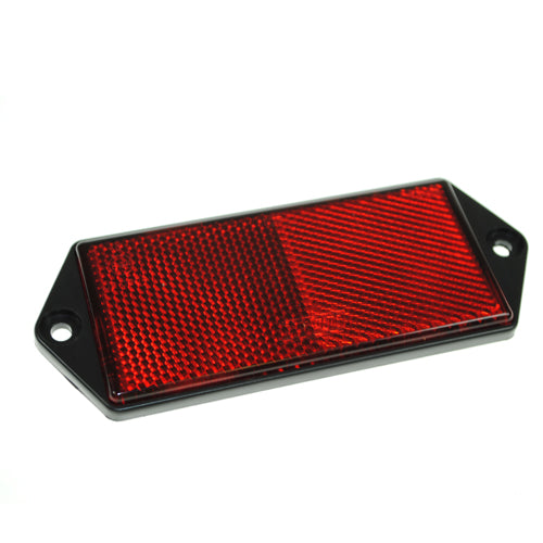 Rectangular Reflector Rivet On - Red - Trailers, Caravans, Driveways & Entrances