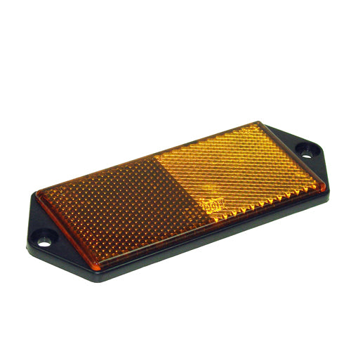 RADEX AMBER RECTANGLE REFLECTOR RIVET ON