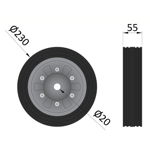 Spare Wheel for MP9725 Jockey Wheel