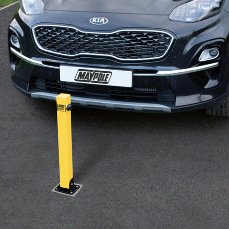 MP9732 Square Fold Down Security Post with Integral Top Lock