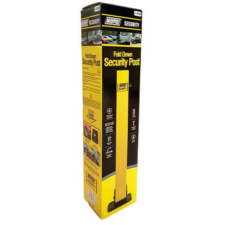 MP9732 Square Fold Down Security Post with Integral Top Lock