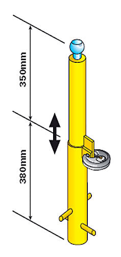 MP9735 Removable Trailer Hitch Security Post Heavy Duty